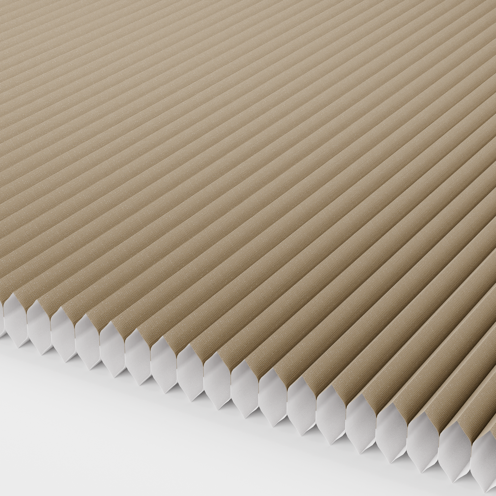 Detailbild Stoffmuster Wabenplissee - Sichtschutz und Tageslicht Beige