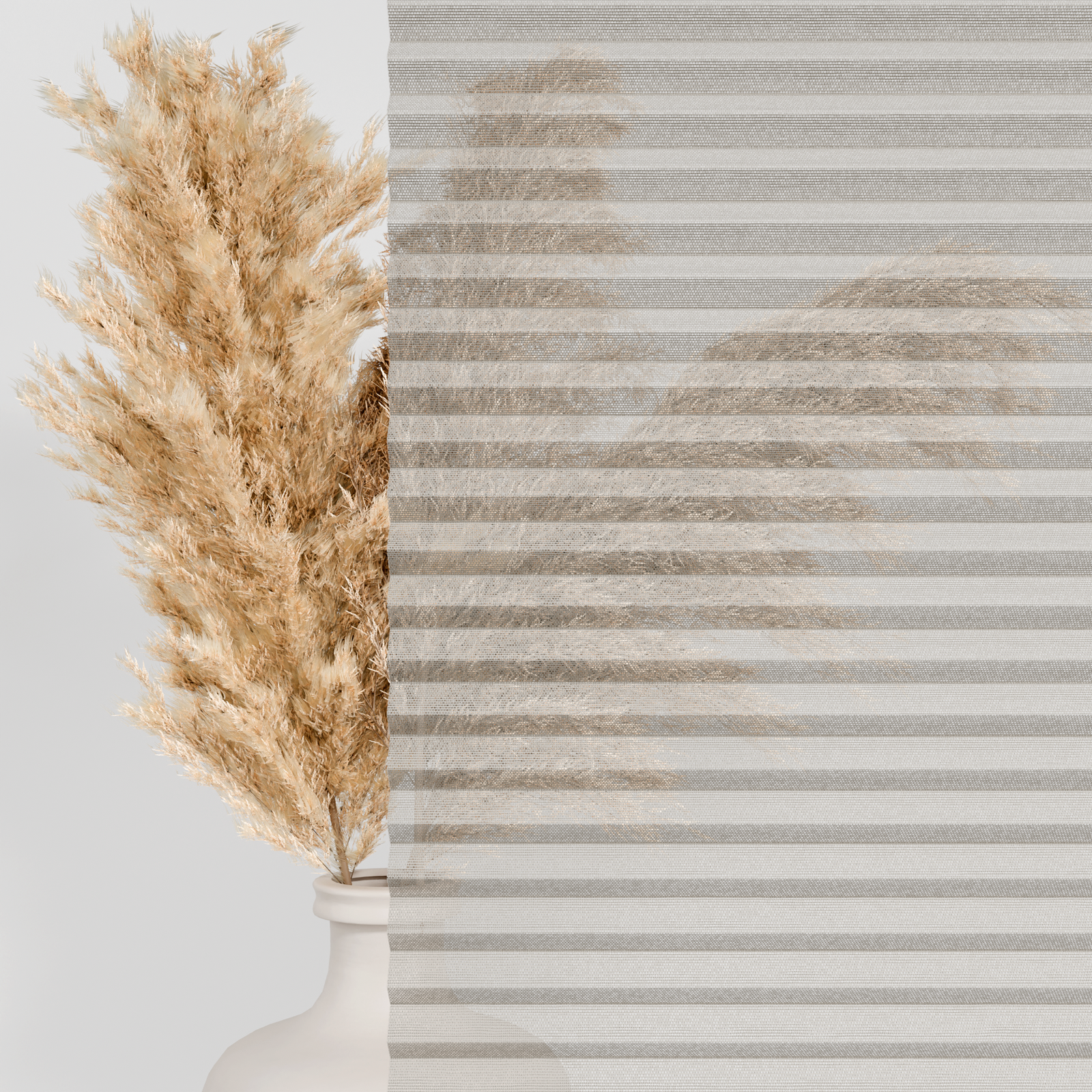 Detailbild Transparenz 10% Plissee - Durchsicht und Tageslicht Beige