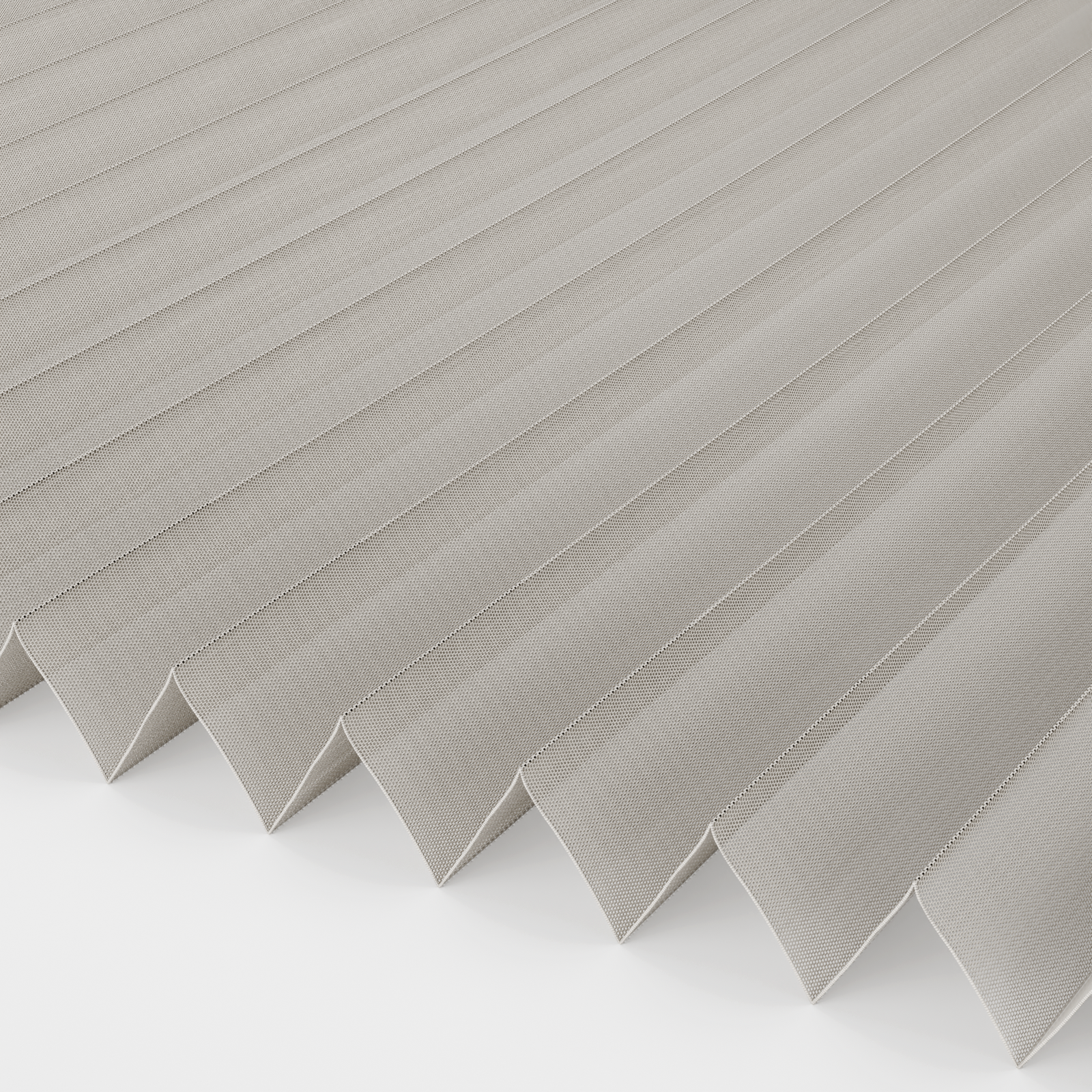 Detailbild Stoffmuster Plissee - Durchsicht und Tageslicht Beige