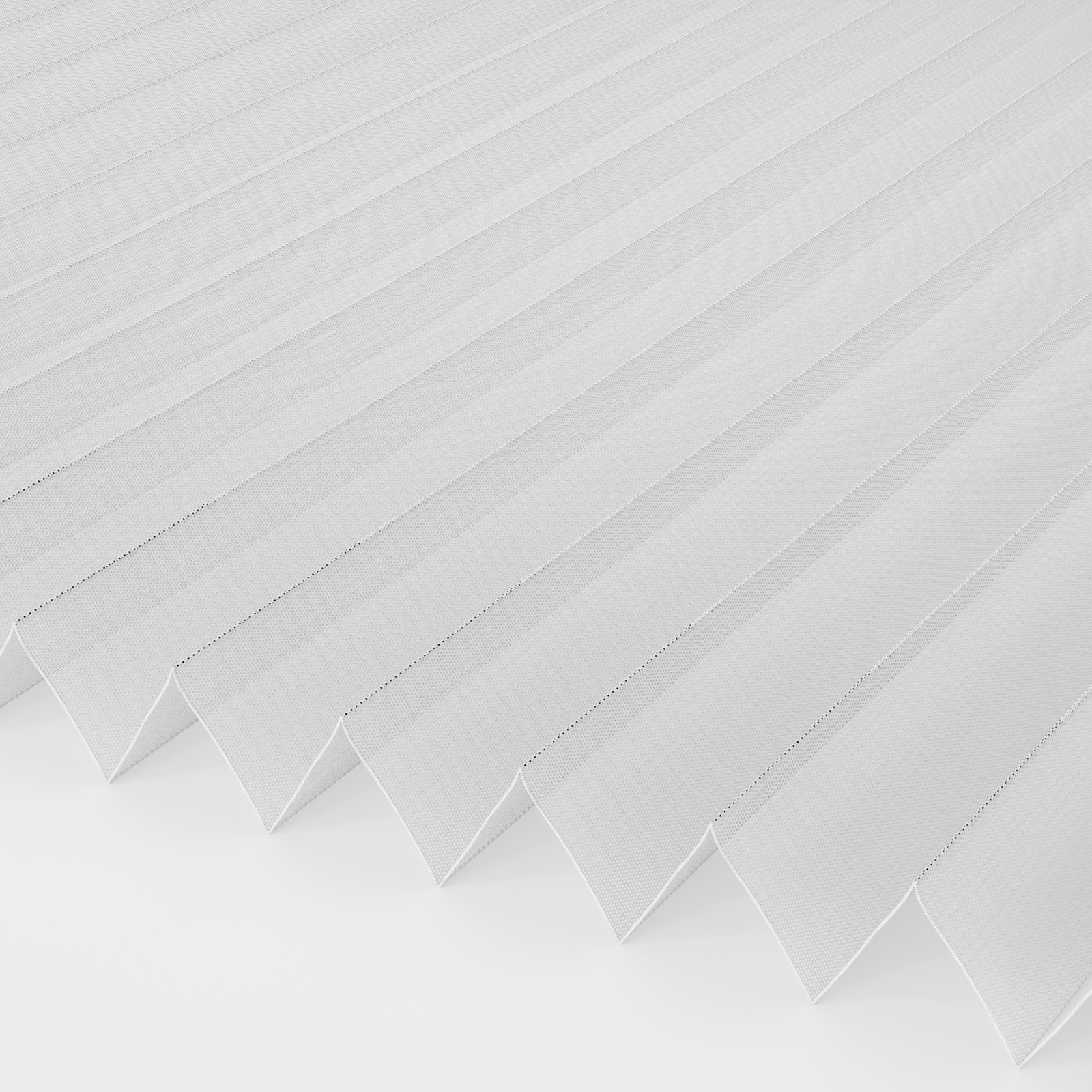 Detailbild Stoffmuster Plissee - Durchsicht und Tageslicht Reinweiss